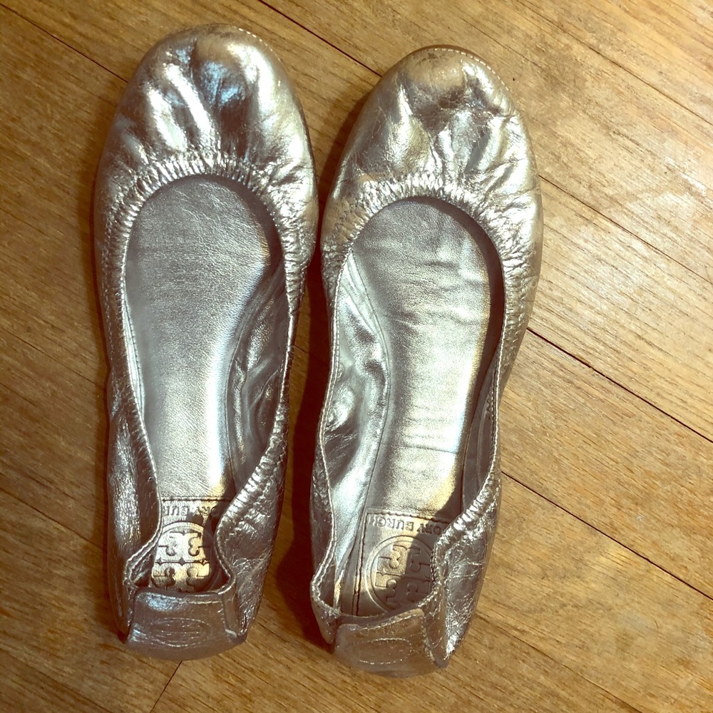 Tory Burch Eddie ballet flat in silver